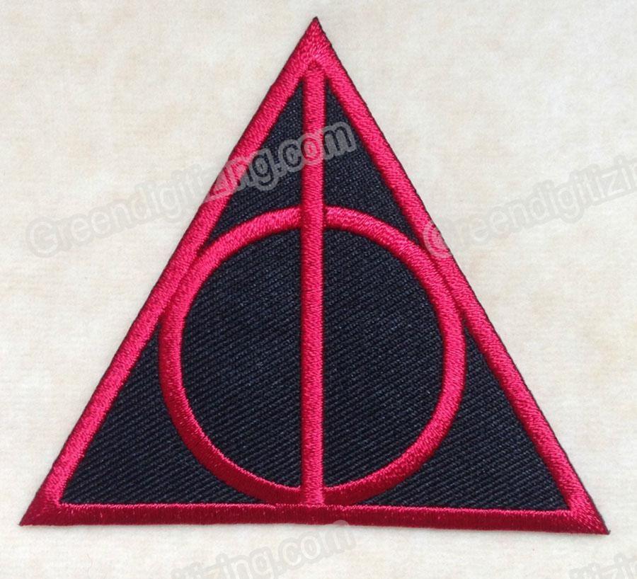 Red Triangle Movie Logo - Movie HARRY POTTER DEATHLY HALLOWS LOGO EMBROIDERY IRON ON