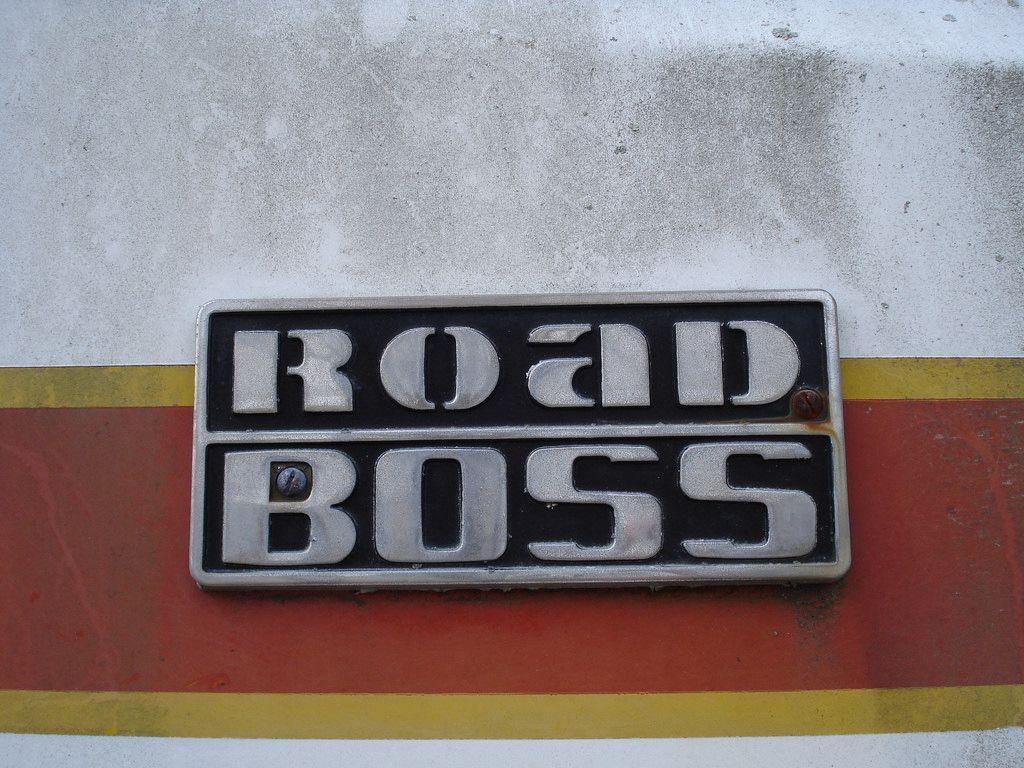 Orange and White Road Logo - 1974? White Road Boss emblem