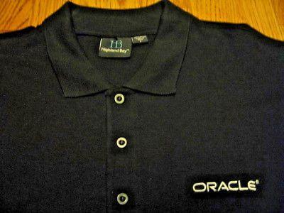 Black Oracle Logo - ORACLE LOGO POLO SHIRT Black Large Employee SQL Certified Sun Java DBA LG  Apps L