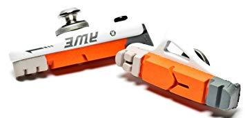Orange and White Road Logo - AWE® White Cassette Road Brake Blocks Grey/Orange/White 55mm: Amazon ...