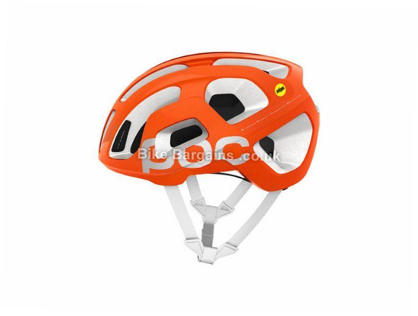 Orange and White Road Logo - POC Octal AVIP MIPS Road Helmet £100! was £300 - S, Pink, Orange, White,