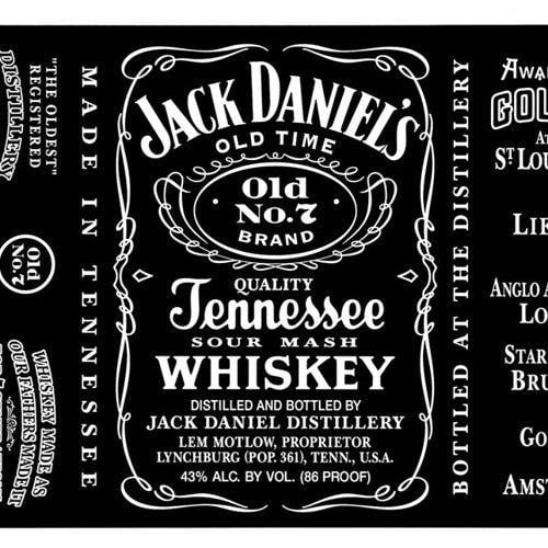 Whiskey Bottle Logo - Fact-Checking the Jack Daniels Whiskey Label - The Atlantic