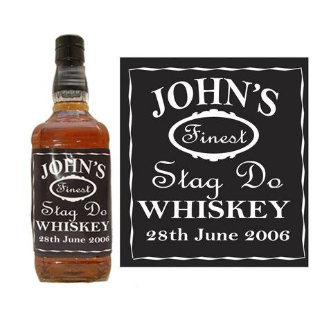 Whiskey Bottle Logo - Personalised Black Style Whiskey Bottle Label
