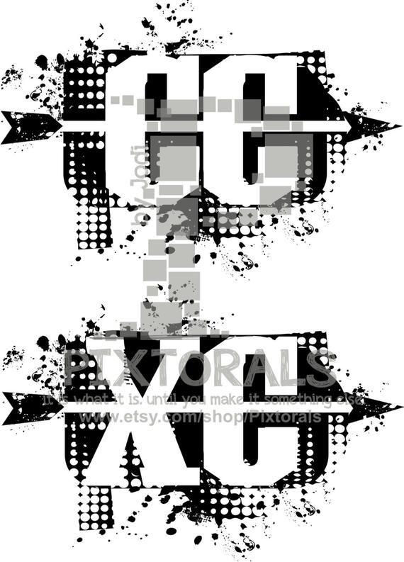 Cross Country CC Logo - Cross Country Vector XC CC Grunge logo EPS file Vector | Etsy