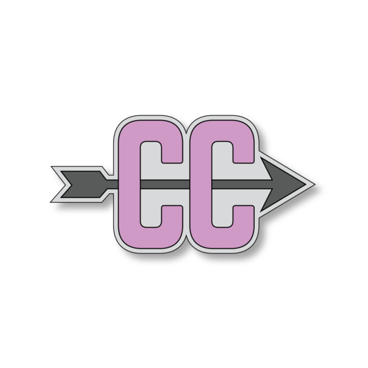 Cross Country CC Logo - Cross Country CC Sticker - Gray/Pink - High Quality Vinyl Sticker ...