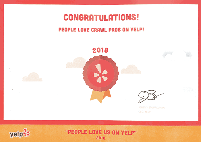 People Love Us On Yelp Logo - People Love Us on Yelp! - Crawl Pros