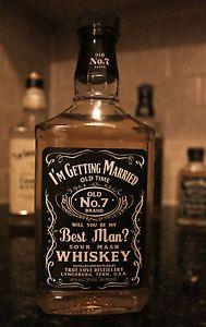Whiskey Bottle Logo - Wedding Party Label for Jack Daniel Whiskey Bottle groomsman best