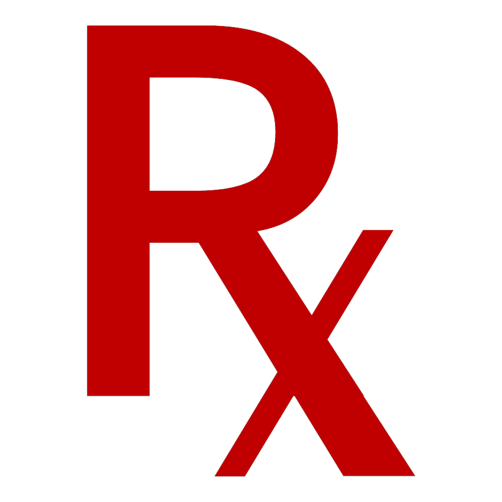 Red Rx Logo - Red Rx Symbol - Pharmacy Merchandise
