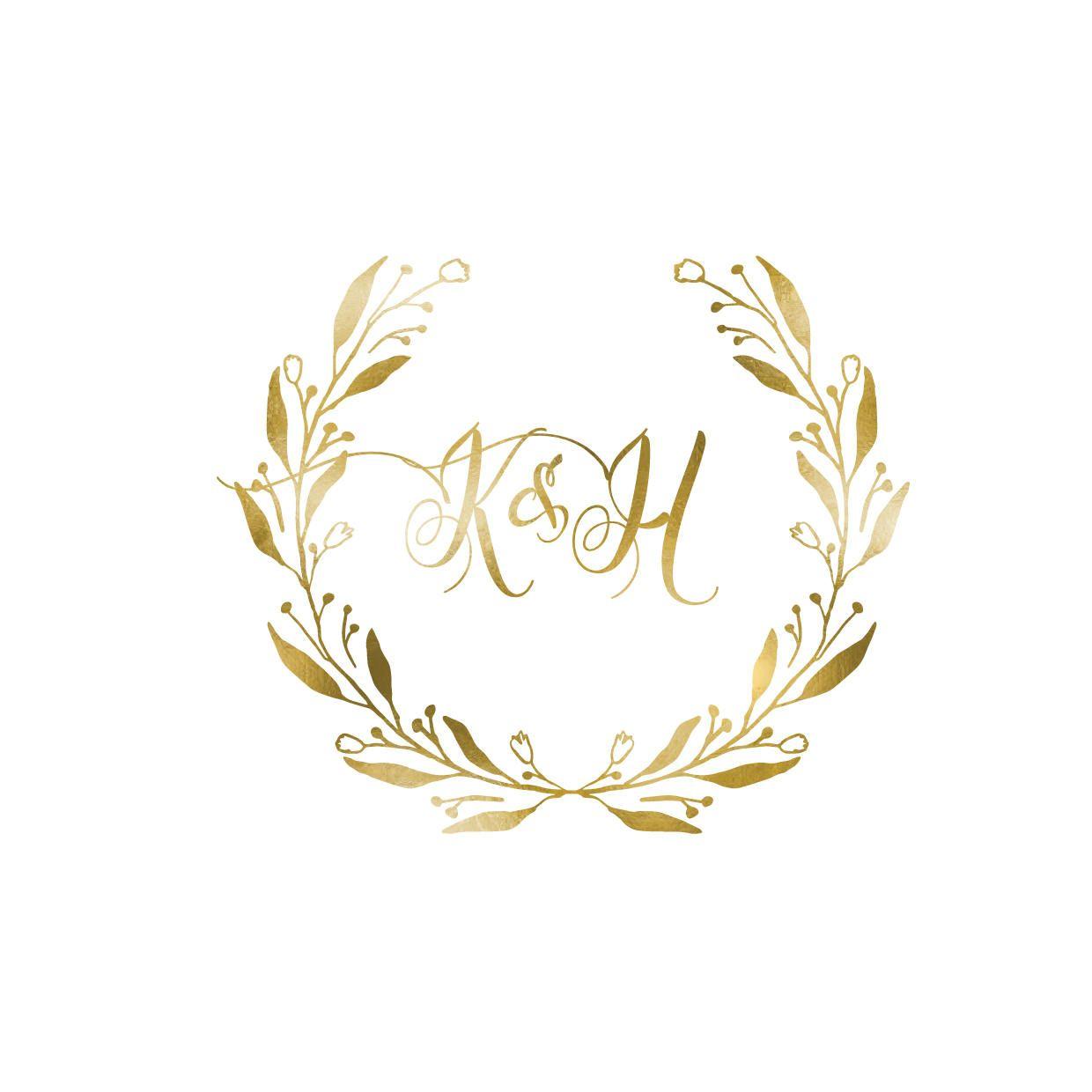 Gold Monogram Wedding Logo - Wedding Logos
