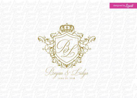 Gold Monogram Wedding Logo - royal wedding logo royal wedding monogram gold custom