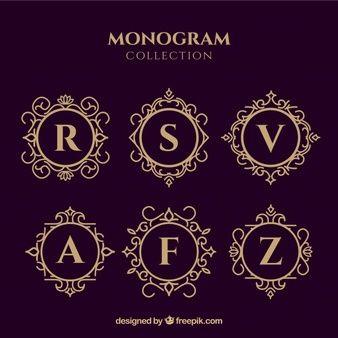 Gold Monogram Wedding Logo - Monogram Vectors, Photos and PSD files | Free Download