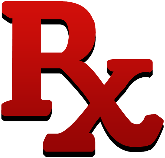Red Rx Logo - Rx red italic three dimensional clipart image