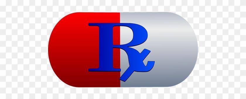 Red Rx Logo - Red White Capsule Blue Rx Clip Art Image - Capsule Rx Logo - Free ...