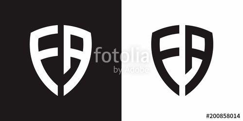 F Shield Logo - Letter F, A and Shield Logo Vector Template
