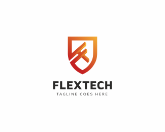 F Shield Logo - Logopond, Brand & Identity Inspiration Flextech F