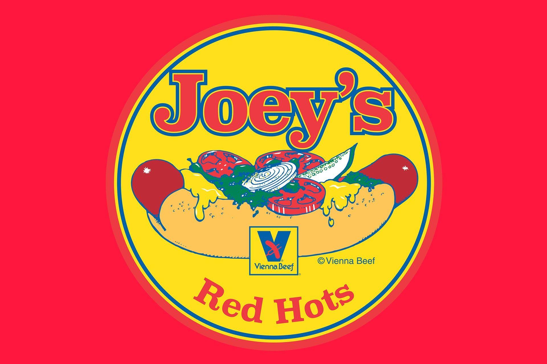 Red Hots Logo - Joeys Red Hots Logo Red Background - Joey's Red Hots, Orland Park, IL