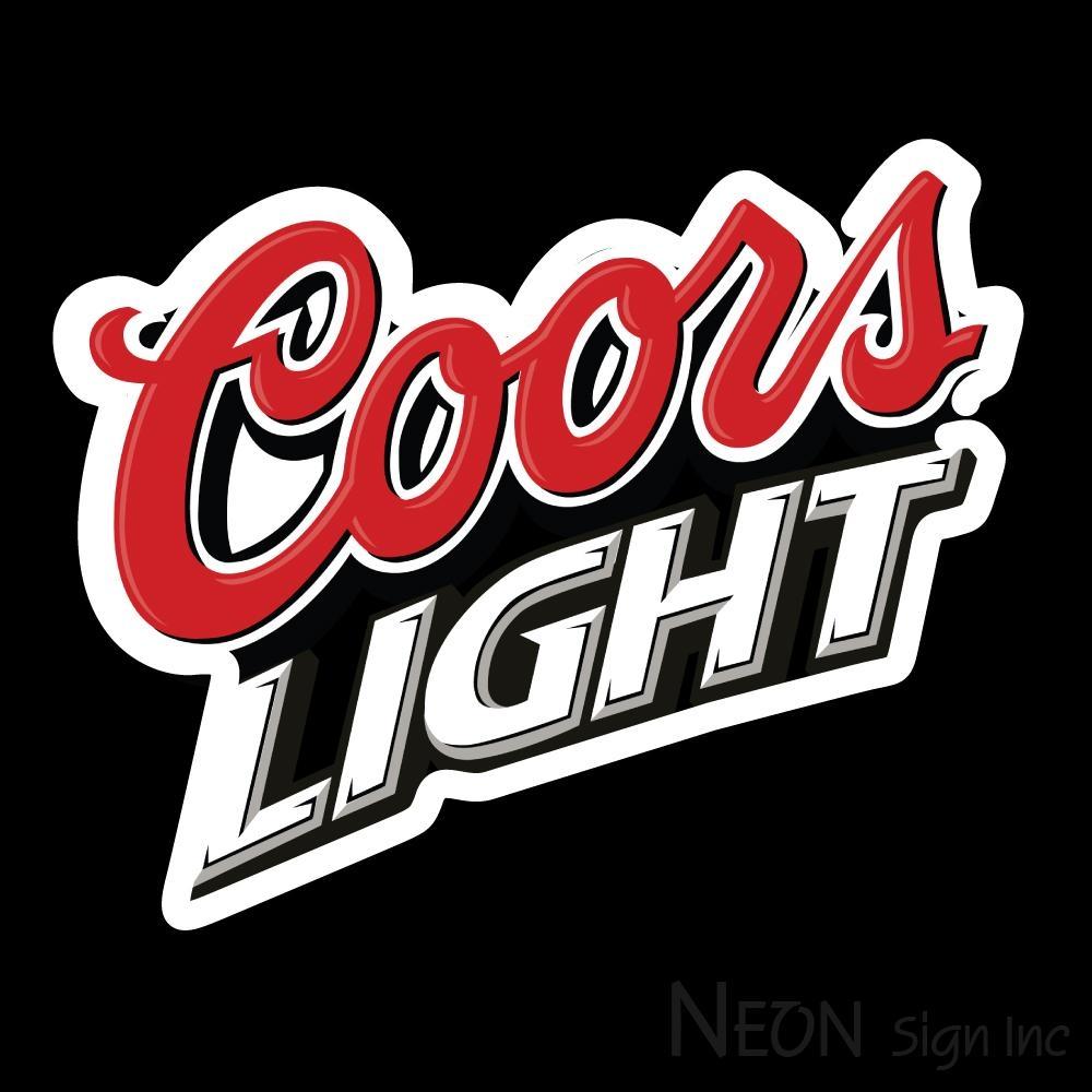 Cors Light Logo - Coors Light Logo Neon Sign 1 – Neon Sign Inc