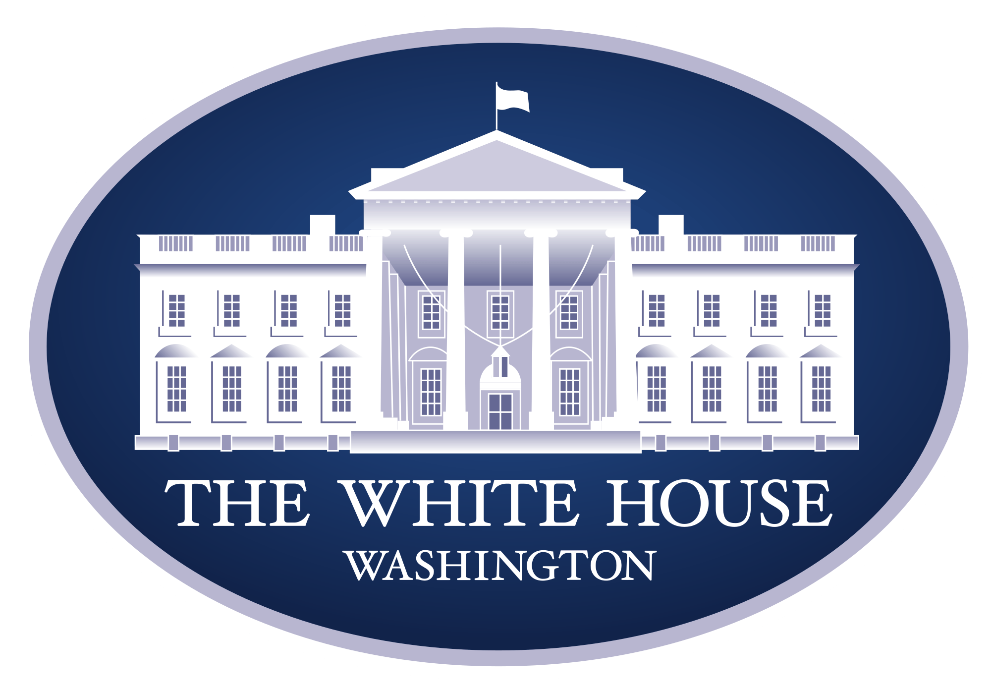 White House with Blue Logo