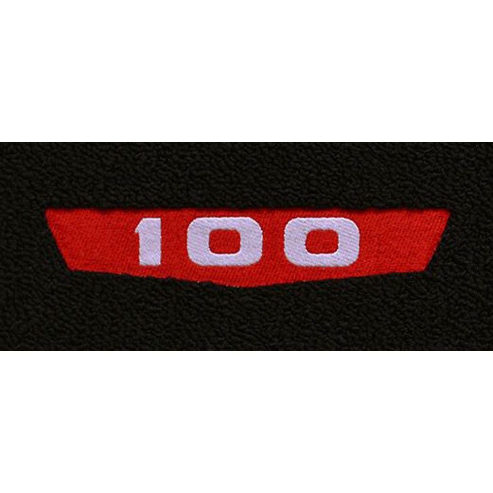 F Shield Logo - ACC Carpets 13432 01 F 100 Floor Mat Black Loop With Red 100