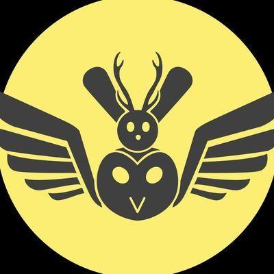 Jackalope Helmet Logo - Owl and Jackalope