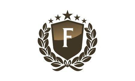 F Shield Logo - Flourish logo template glamour calligraphic monogram ornament label ...