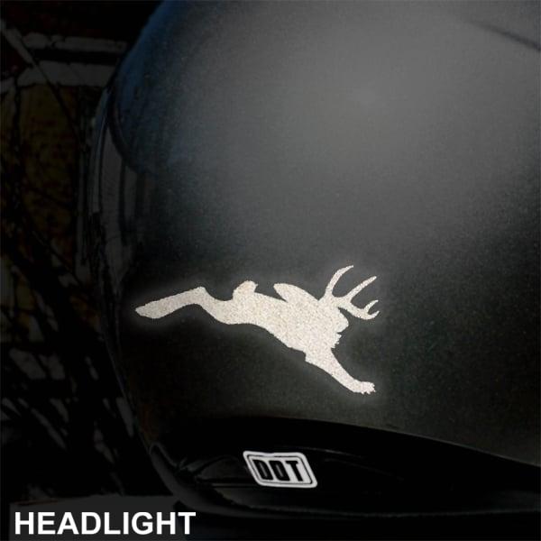 Jackalope Helmet Logo - Hyper Reflective Jackalope Decal