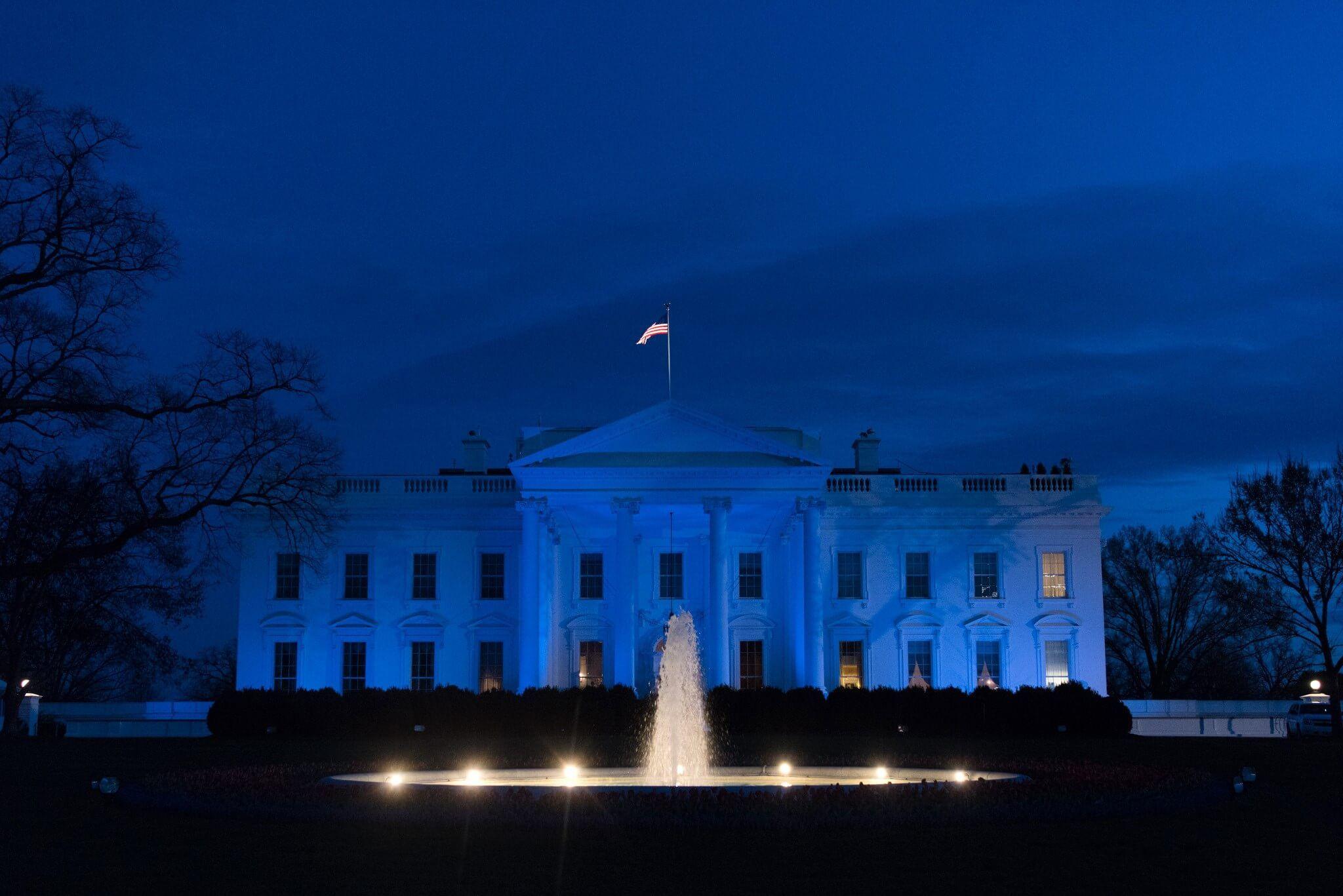White House with Blue Logo - White House Unprepared for Woodward Firestorm | Washington Week