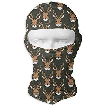 Jackalope Helmet Logo - Amazon.com : Uiowsbe Jackalope Deer Rabbit Balaclava Windproof Ski ...