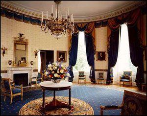 White House with Blue Logo - Blue Room Art and Furnishings