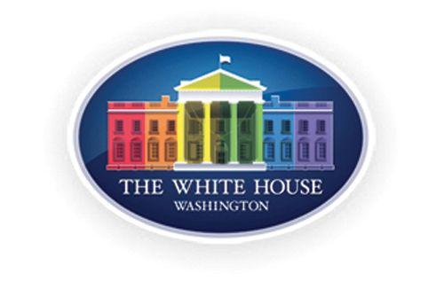White House with Blue Logo - White House: Love Wins