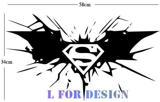 Batman V Superman Logo - Removable Wall Decal Decoration Batman Vs Superman Logo Children's