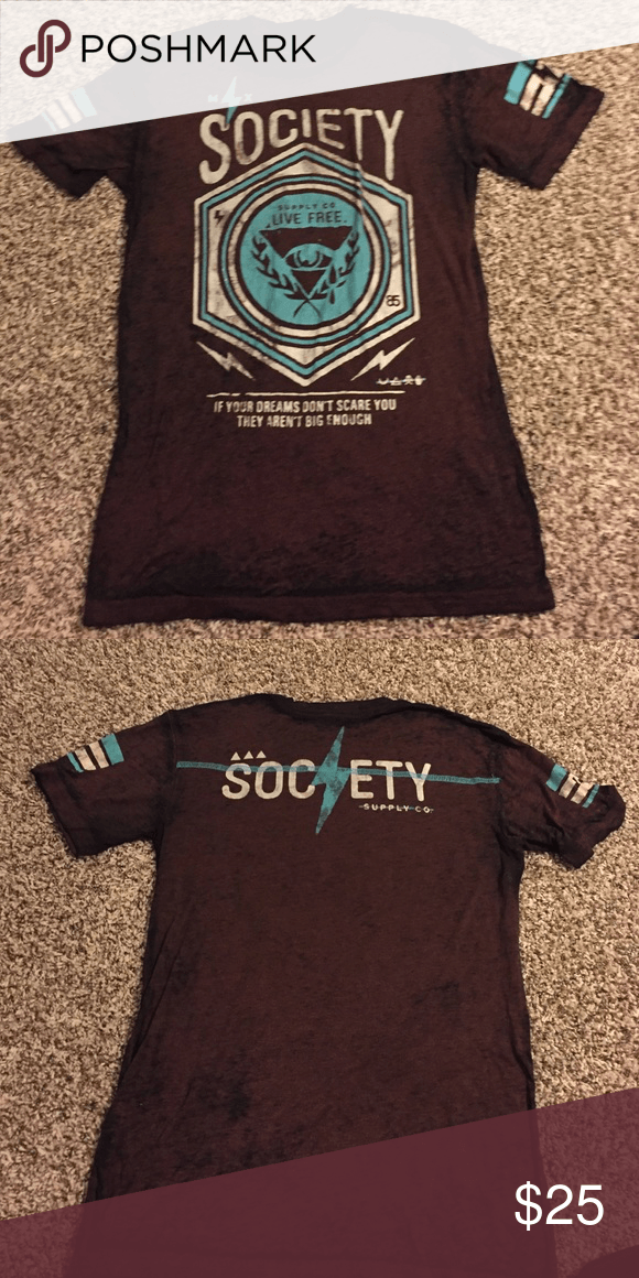 Blue and White Society Logo - Society T-Shirt from Buckle. Tri-blend. Society T-Shirt from Buckle ...