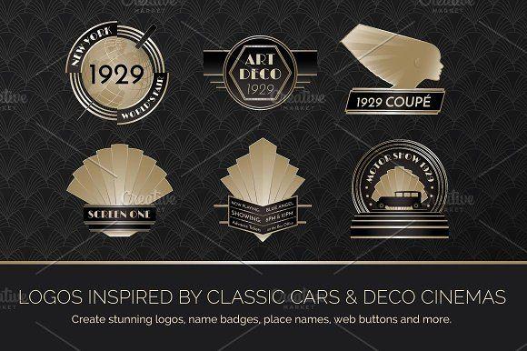 Art Deco Logo - Art Deco Graphics Bundle Illustrations Creative Market