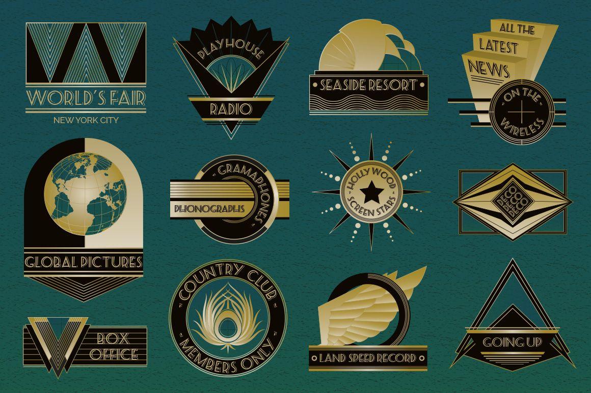 Art Deco Logo - Art Deco Logos and Design Elements