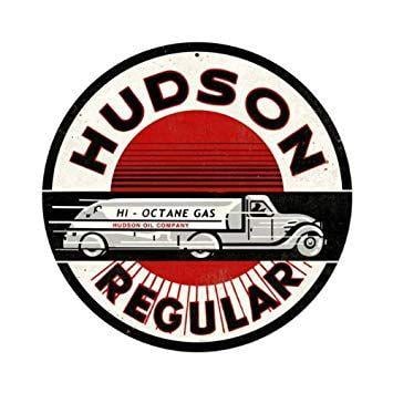Vintage Automotive Shop Logo - Hudson Gasoline Vintage Metal Sign Auto Car Garage Shop