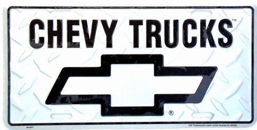 Chevy Truck Logo - Chevy Trucks License Plates - Chevy Trucks Diamond Plated License Plates