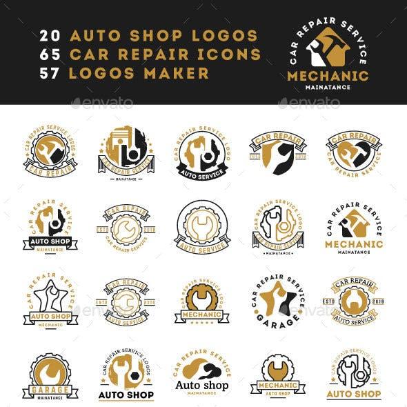 Vintage Automotive Shop Logo - Vintage Logos Graphics, Designs & Templates from GraphicRiver