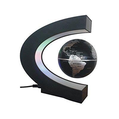 Multicolor Globe Logo - suspended world map globe, cestore 360 degree magnetic levitation