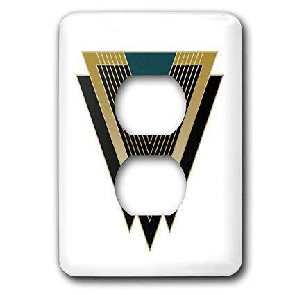Gold Blue Green Triangle Logo - 3D Rose lsp_252869_6 Gold, Black, and Blue Green Art Deco Triangle ...