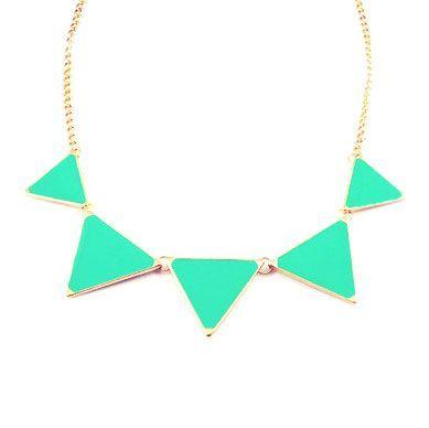 Gold Blue Green Triangle Logo - Mint Green Triangle Necklace | Necklaces | Pinterest | Mint green ...
