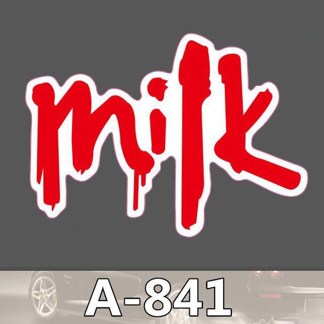 Red Milk Logo - A 841 Milk Figure Waterproof Fashion Cool DIY Stickers For Laptop ...