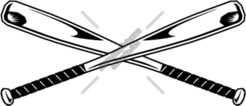 Softball Bat Vector Image Logo - Crossed Baseball Bats | Free download best Crossed Baseball Bats on ...