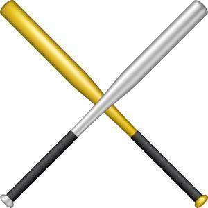 Softball Bat Vector Image Logo - Baseball Logo Bats Crossed Ball