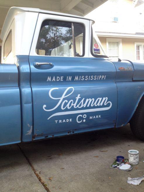 Vintage Shop Truck Logo - image about Door Art and Lettering, vintage truck