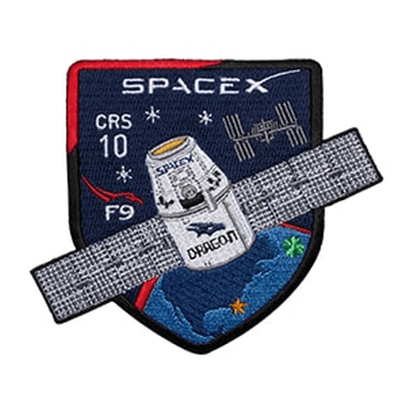 10 Mission SpaceX Logo - OFFICIAL SPACEX CRS 10 MISSION PATCH. The Space Store