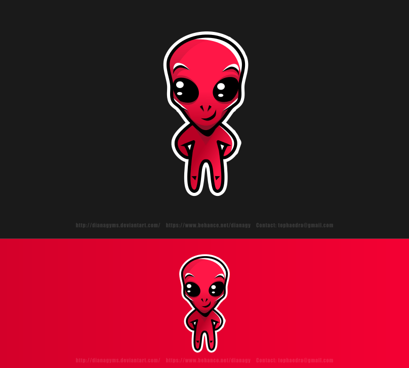 Cute Alien Logo - Cute Alien Logo by DianaGyms on DeviantArt