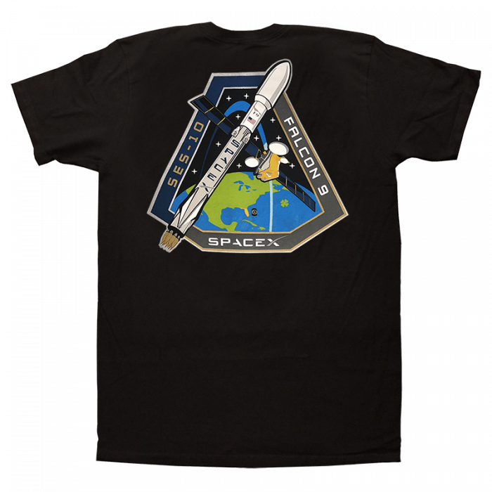 10 Mission SpaceX Logo - Men's SES-10 Mission Patch T-shirt