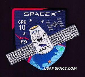 10 Mission SpaceX Logo - CRS-10 - SPACEX ORIGINAL FALCON-9 DRAGON F-9 ISS NASA RESUPPLY ...