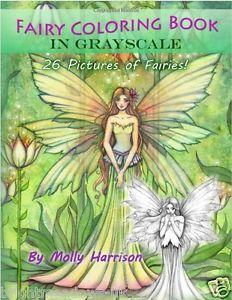 eBay Greyscale Logo - Details about Greyscale Fairies Adult Colouring Book Fairy Grayscale  Enchanted Magic Mystical