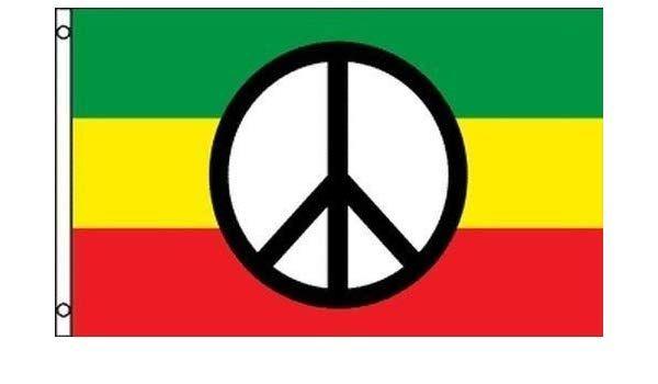 Red Yellow Green Circle Logo - Amazon.com : Rasta Peace Sign Flag 3x5 ft Red Yellow Green Ethiopia